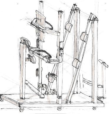 Drawing of a balance training device