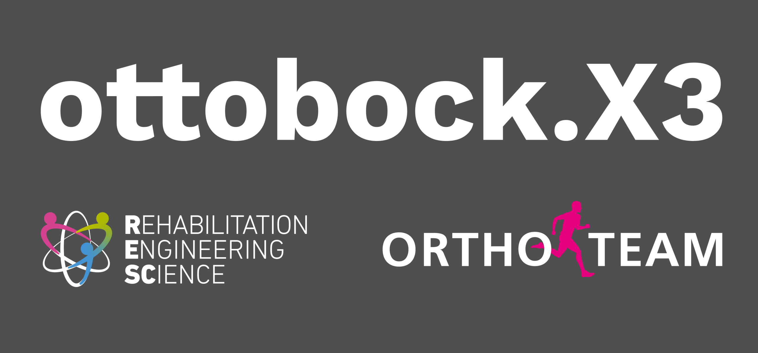 Enlarged view: Composition of 3 logos: Ottobock. RESC and Orthoteam