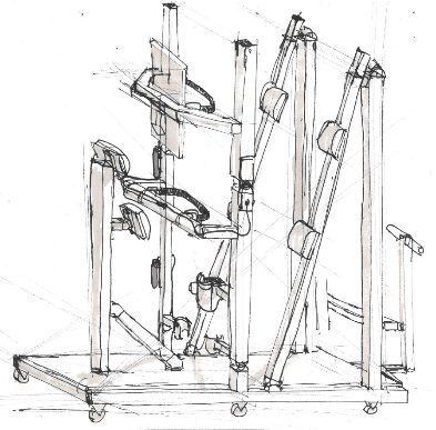 Drawing of a balance training device
